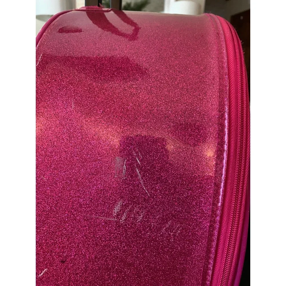 Disney Store 11 Princess Rolling Luggage Kids Pink Travel Suitcase 16 x 14.5 x 7 - Picture 15 of 16